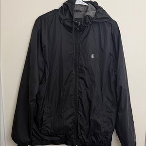 Volcom Black Men's Hooded Windbreaker Jacket